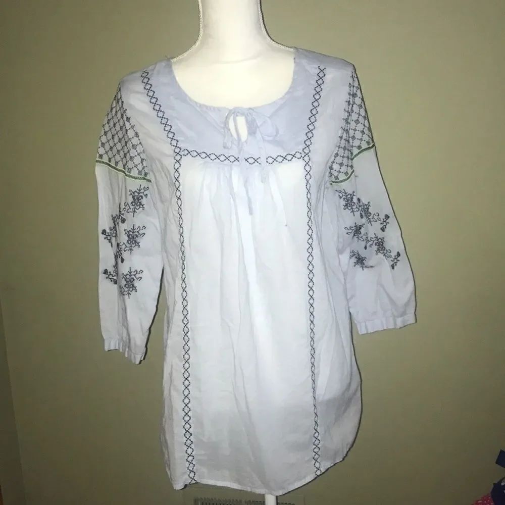 Light Blue Embroidered Top!! 